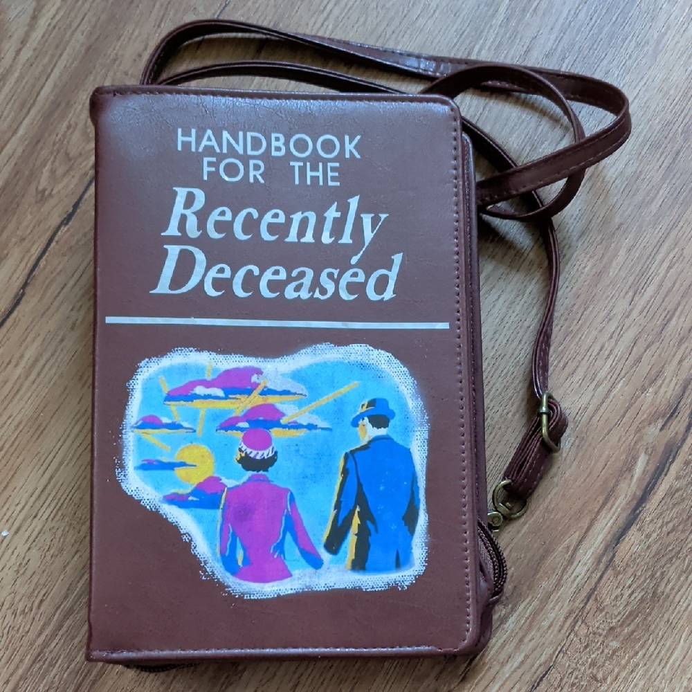 BEETLEJUICE "Handbag For The Recently Deceased" Brown Crossbody Purse Bag